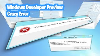 Windows Developer Preview Crazy Error Windows 8 Beta [upl. by Anastase515]