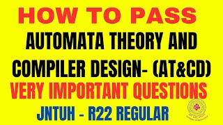 ATCD Important QUESTIONS jntuh r22  Automata TheoryampCompiler Design  jntuh atcd  jntuhr22 [upl. by Sparrow587]