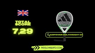 Padel racket 2024 Adipower Light 33  Mafalda Fernandes player [upl. by Atsirak]