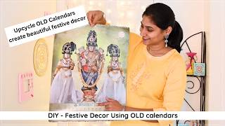 Reuse Old Calendars to create beautiful festive decor low cost reuse upcycle old calendards TTD [upl. by Zzahc]