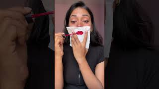 Lipstick hack using tissue 💋💄shorts youtubeshorts hacks makeup makeuphacks missgarg [upl. by Nehr]