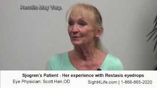 Sjogrens patient talks about how Restasis helped her dry eyes [upl. by Antin]