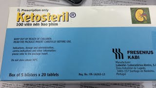 Thuốc Ketosteril 600mg  Ketosteril Laboratório Fresenius Kabi Pharma Portugal [upl. by Ginnie229]