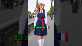 Top 10 school uniform from different countriesshortvideo shorts [upl. by Fair]