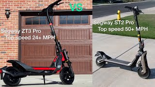 Segway ZT3 Pro VS Segway ST2 Pro Electric Scooter [upl. by Zenitram]