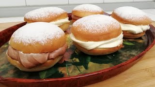 BOMBOLONI GOLOSI SOFFICISSIMI 😍 super cremosi  Le ricette di zia Franca [upl. by Avilo361]