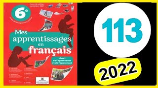 mes apprentissages en français 6 page 113 préfixes et suffixes 2022 [upl. by Inafit]