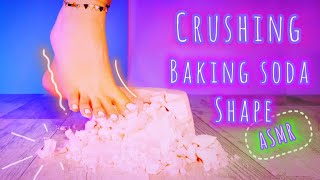 Crushing Baking soda shape with feet  Feet ASMR [upl. by Eihtur]