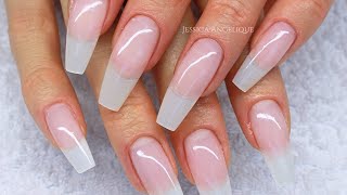 ♡ How To Natural Gelnails with Tips [upl. by Romelda850]