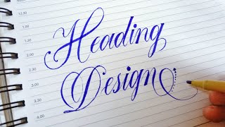 How to Write Heading Design in Beautiful Calligraphy art [upl. by Assirol]