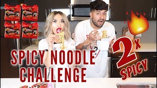 SPICY NOODLE CHALLENGE🔥  iluvsarahii [upl. by Nylinej358]