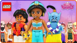 ♥ LEGO Disney Princess Jasmine amp Aladdin Exotic Palace Pool Party [upl. by Sirtimed]