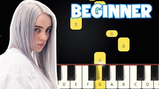 idontwannabeyouanymore  Billie Eilish  Beginner Piano Tutorial  Easy Piano [upl. by Ennylcaj]