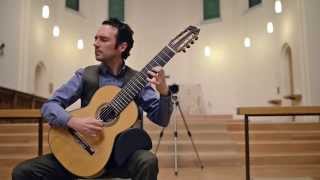 JS Bach  Allegro from Violin Sonata no 2 BWV 1003 Drew Henderson 8string Guitar [upl. by Yob]