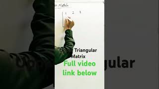 What is an upper triangular matrix [upl. by Nylrehs324]