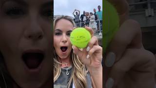 I caught a SIGNED tennis ball from the 1 player of the WORLD CARLOS ALCARAZ usopen [upl. by Yanffit]