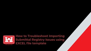 How to Troubleshoot Importing Submittal Registry Issues using EXCEL file template [upl. by Melonie925]