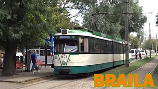 Trams in Braila  Tramvaie in Braila [upl. by Asyral]