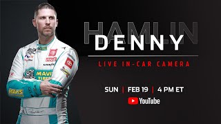 Live Denny Hamlins Daytona 500 InCar Camera presented by Toyota [upl. by Asyl]