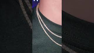 14k 3mm amp 25mm Diamond Tennis Chains from gusvillajewelry Review Vids Coming Soon shorts [upl. by God]