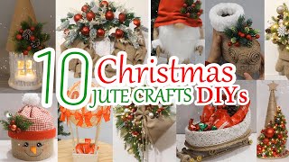 10 Cheap amp Beautiful DIY Jute Christmas Decorations Ideas at Home 2024 [upl. by Alracal]