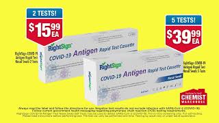 Rapid Antigen test available at Chemist Warehouse [upl. by Eirised]