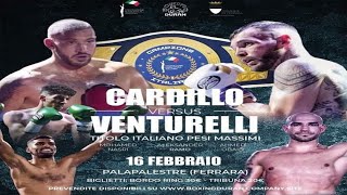 Grande Spettacolo a Ferrara Il Rematch Cardillo vs Venturelli Titolo italiano Promette Scintille [upl. by Atteniuq]