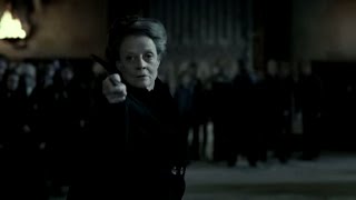 McGonagall battles Snape  Harry Potter and the Deathly Hallows Pt 2 [upl. by Katushka]