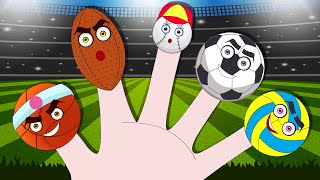 Finger Family Song With Sports Ball  Kids Songs And Nursery Rhymes Songs  Nursery Rhymes Street [upl. by Paddy]