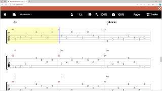 Iris  Floare De Iris  Guitar Tab Play Along [upl. by Anav353]