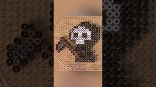 Grim Reaper  Satisfying Fuse Bead Crafting  perlerbeads halloween grimreaper artsandcrafts [upl. by Kilian]