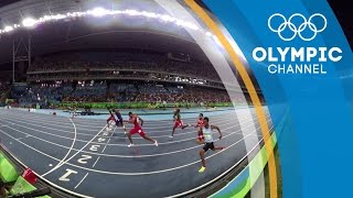 Mens 100m and Mens 400m Final  Exclusive 360 Video  Rio 2016 [upl. by Javed]