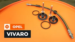 Come sostituire tubo del freno anteriore e installare kit di riparazione pinza su OPEL VIVARO A Van [upl. by Ettezoj]