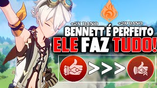 BENNETT o SUPORTE Mais IMPORTANTE Do JOGO Duplique Seu Dano BUILD RÁPIDA GENSHIN IMPACT [upl. by Theodore]