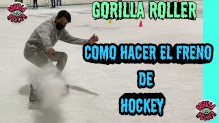 ¡COMO FRENAR EN HIELO COMO HACER EL FRENO DE HOCKEY Patinaje sobre hielo Como frenar [upl. by Vez]