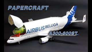 Airbus Beluga A300 PAPERCRAFT  PAPER MODEL [upl. by Lavro]