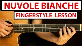 Ludovico Einaudi  Nuvole Bianche  Fingerstyle Guitar Lesson Tutorial How to Play Fingerstyle [upl. by Eustis]