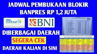 JADWAL PEMBUKAAN BLOKIR BANPRES RP 12 JUTA NASABAH PNM MEKAAR [upl. by Aivat]