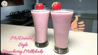 McDonalds Style Strawberry Milkshake Recipe  Sehri Special Recipes  Arsalans Kitchen Vogue [upl. by Pilar]