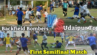 FIRST SEMIFINAL MATCH🏆Backfield Bombers VS Udaipur FC [upl. by Tnelc41]