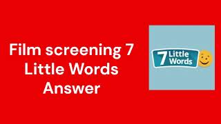 Film screening 7 Little Words Answer [upl. by Yhtorod]