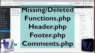 Missing or Deleted Headerphp Functionsphp Footerphp and other php Theme Files UrduHindi [upl. by Nylesaj170]