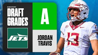 2024 NFL Draft Grades Jets select Jordan Travis No 171 Overall  CBS Sports [upl. by Rodrich885]