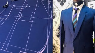 HOW TO DRAFT A SUIT how to cut and sew suit [upl. by Agueda]