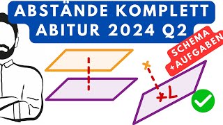 MATHE ABI  Abstände und Lotfußpunkte komplett Lineare Algebra Vektoren Q2 [upl. by Barrett]