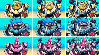 ALL SPONGEBOB TITAN ROBOTS vs Shin Sonic Tapes Animation [upl. by Kola]