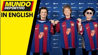 INCREDIBLE advert for El Clásico FC BARCELONA x ROLLING STONES shirt [upl. by Nonnelg]