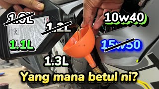 RSX  RS150R cara tukar minyak hitam yang sebenar [upl. by Ykvir]