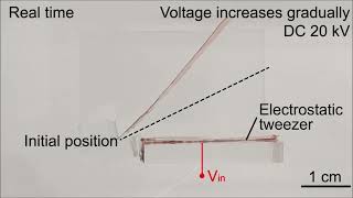 SingleElectrode Electrostatic Repulsion Phenomenon for Remote Actuation and Manipulation Movie 2 [upl. by Ecnahoy757]