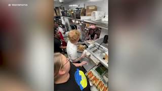 Ed Sheeran serves up hot dogs at the Weiners Circle before Chicago show [upl. by Kala358]